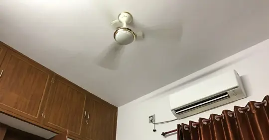 Ceiling fan and AC unit